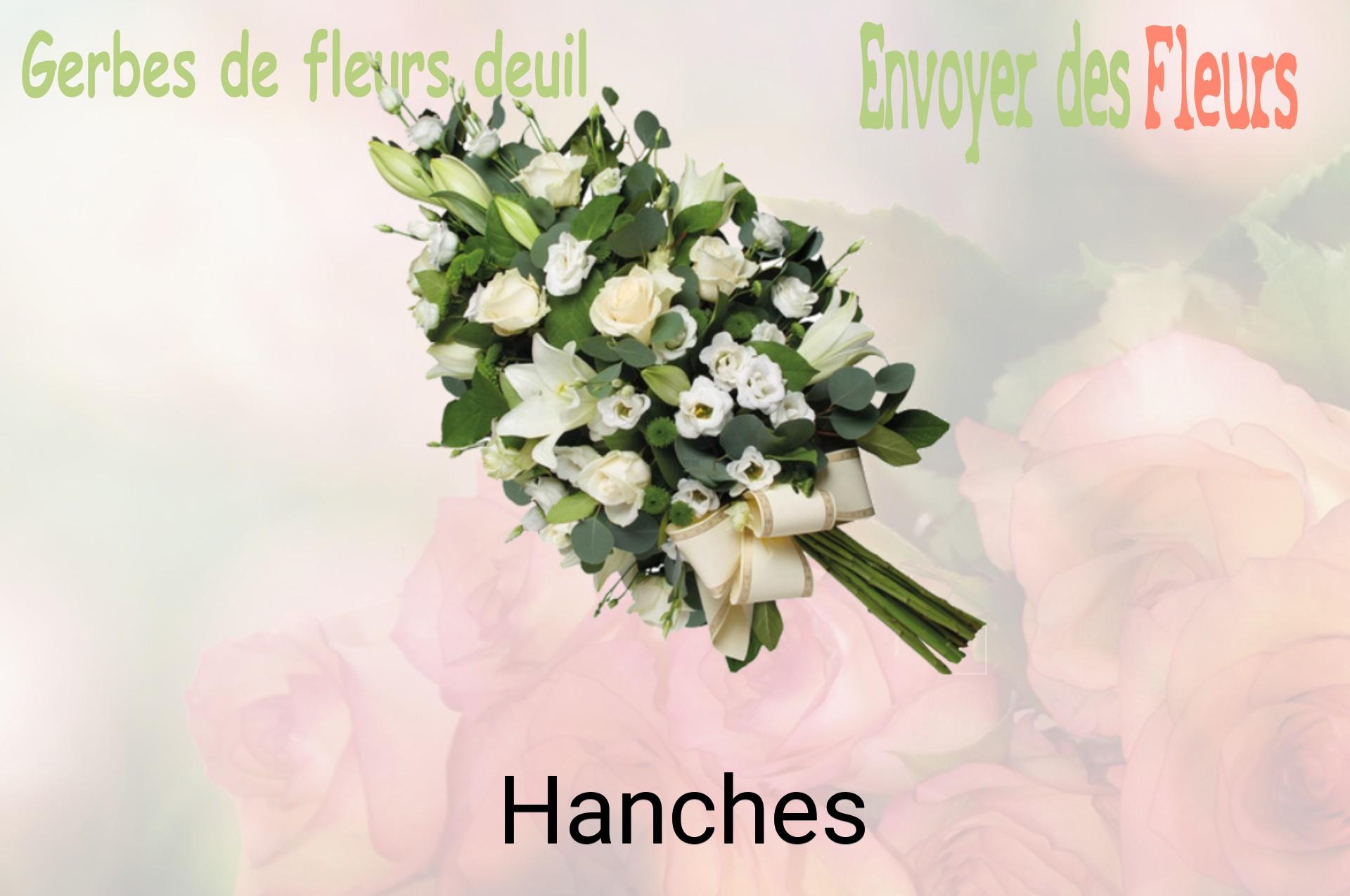 Gerbe de fleurs de deuil livrée à Hanches